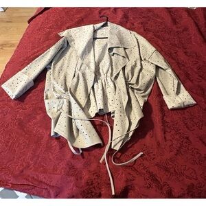 Holes/breathable Beige Jacket